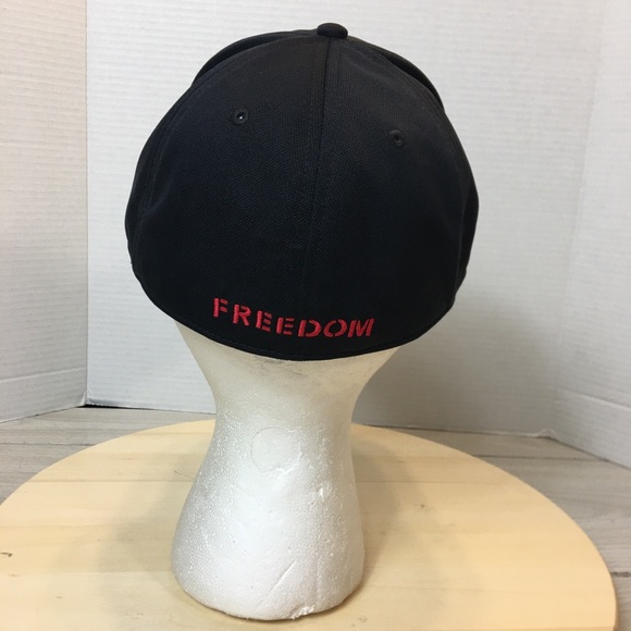 Under Armour Freedom UA Classic Fit hat cap mens M/L flex fitted black - Picture 3 of 9